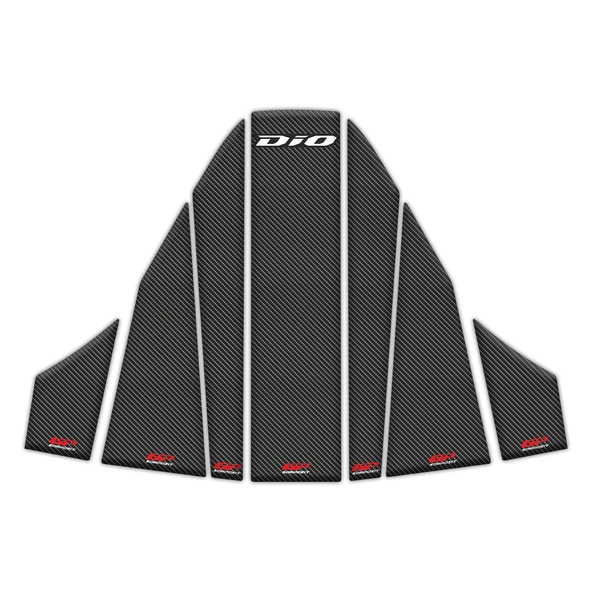 GP Kompozit Honda Dio 2021-2025 Uyumlu Tank Pad Seti Karbon ürün görseli 1