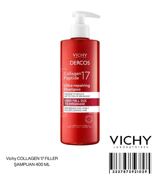 VİCHY DERCOS COLLAGEN 17 FILLER ŞAMPUAN 400 ML ürün görseli 1