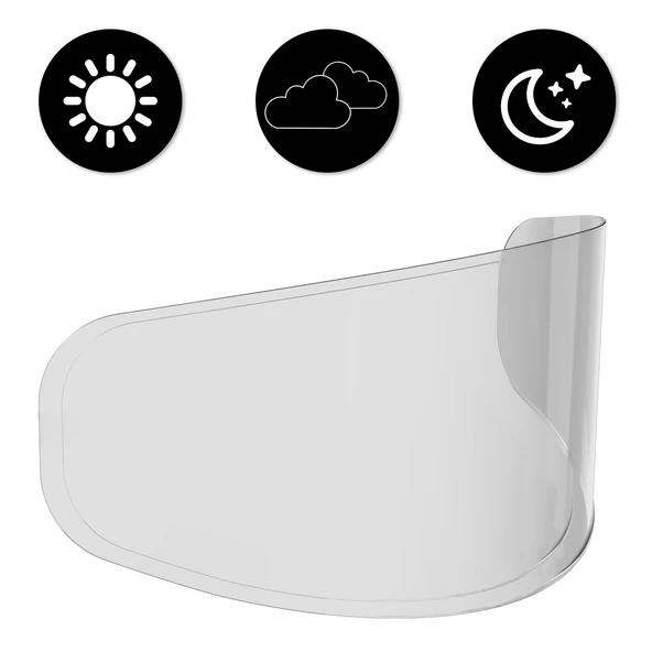 GP Kompozit Universal Kask Buğu Buhar Önleyici Pinlock Şeffaf - Resim 2