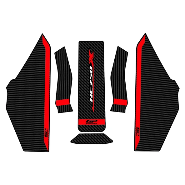 GP Kompozit Honda NC 750 X 2025-2026 Uyumlu Tank Pad Karbon-Kırmızı ürün görseli 1