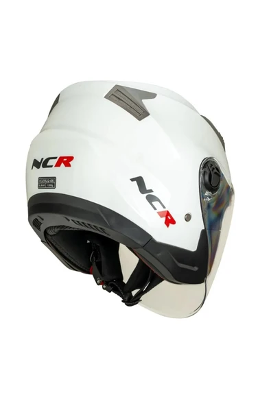 ÇENSİZ KASK PARLAK BEYAZ - Resim 3