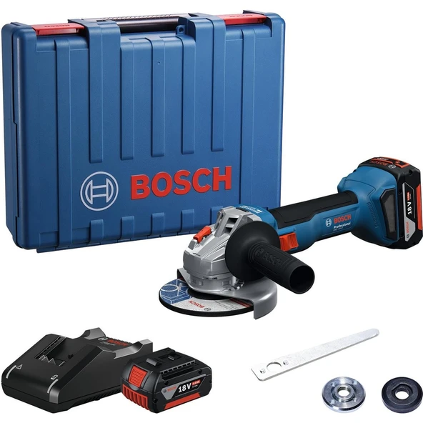 Bosch GWS 18V-8 Çift Akülü 4 Ah Taşlama Makinesi 06019N9020 ürün görseli 1