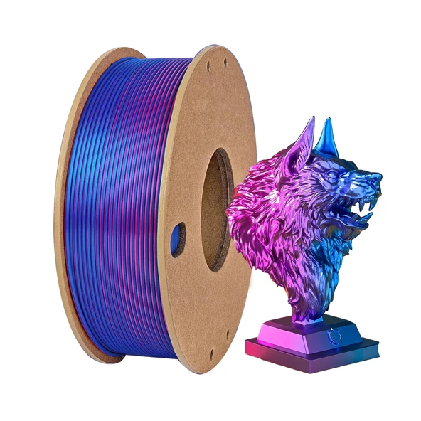 RhinoLab PLA Silk Dual Renk Filament - Rose Red Dark Blue 250gr ürün görseli 1