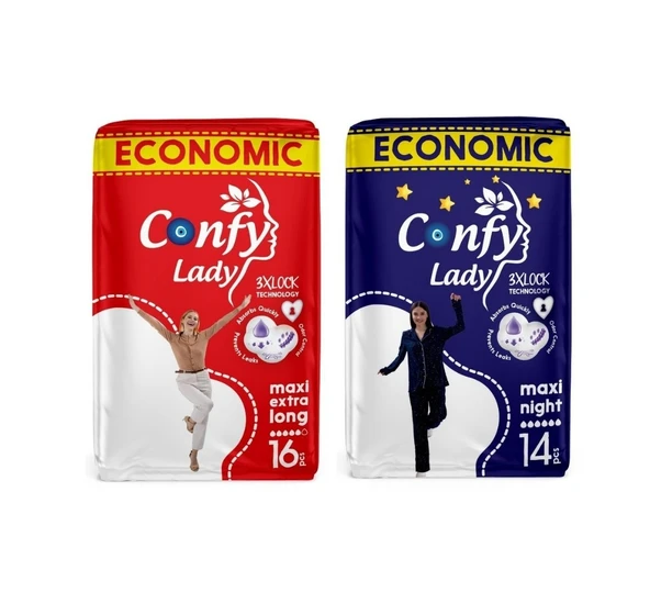 Confy Lady Gece Serisi 2 Li Ekonomik Tanışma Paketi 30 Adet ürün görseli 1