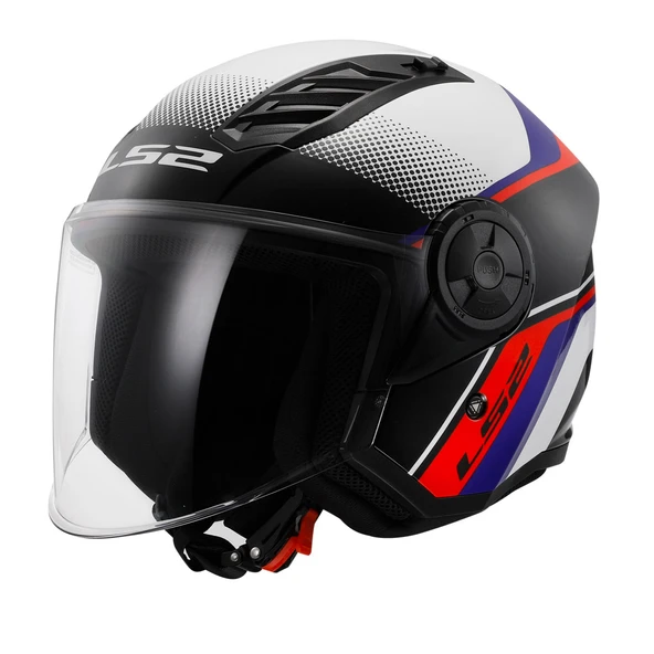LS2 AIRFLOW 2 RUSH BEYAZ-MAVİ-KIRMIZI KASK ürün görseli 1