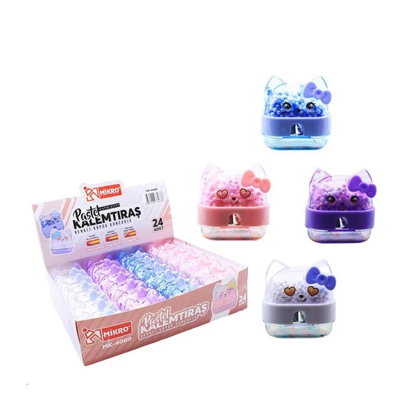 Mikro MK-4060 Kitty Cute Çift Bıçaklı Kalemtraş ürün görseli 1