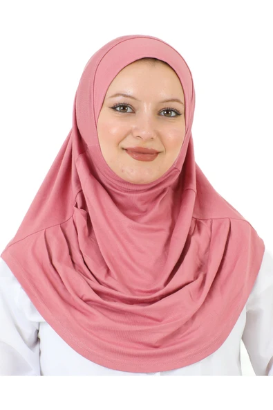 Hazır Giyim Türban Yumuşak Başörtü Şal  Gül Kurusu ürün görseli 1
