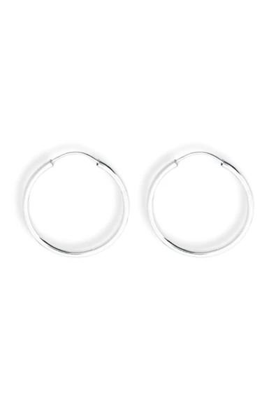 Gümüş Halka Küpe 3mm Kalınlık-3x3CM ürün görseli 1