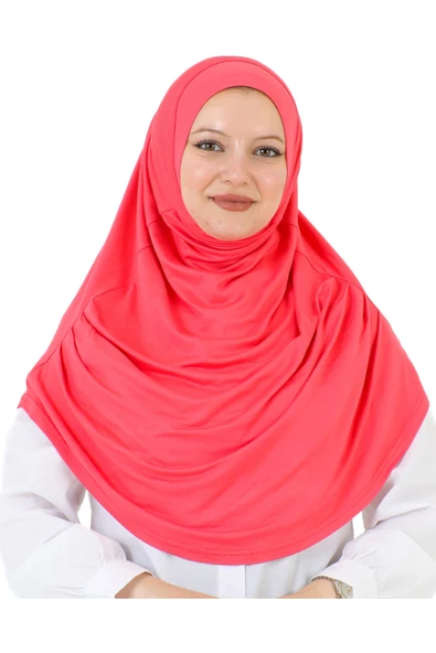 Uzun Hazır Giyim Turban Yumuşak Eşarp İslami Giyim  Pembe ürün görseli 1