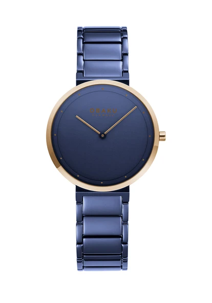 Obaku Denmark V258LXSLSL Çelik Safir Kristal Lacivert 34 mm Kadın Kol Saati ürün görseli 1