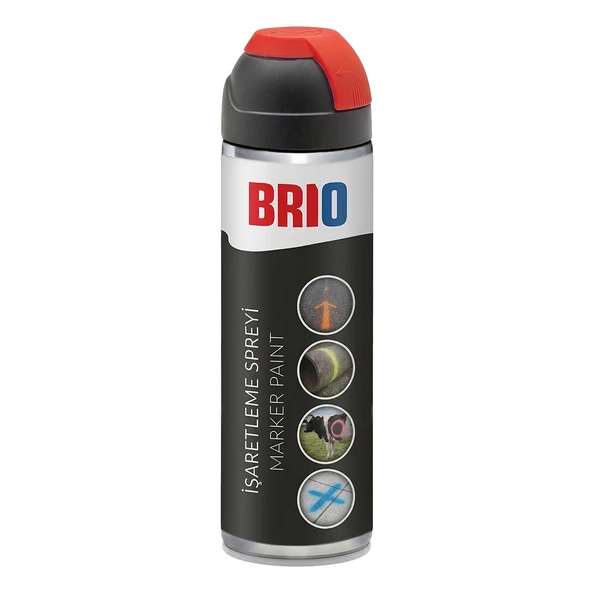 Brio İşaretleme Spreyi Endüstriyel 500 Ml Kırmızı ürün görseli 1