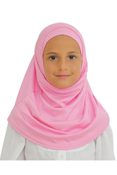 Çocuk Hazır Giyim Başörtüsü Şal Turban Viskon  Pembe ürün görseli 1