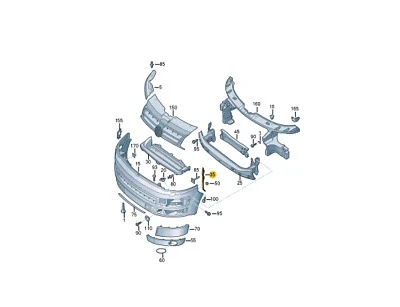 Volkswagen Transporter - T6 2010-2015 Tampon Bağlantı Braketi Ön Sağ (Oem No:7E0807184A) ürün görseli 1