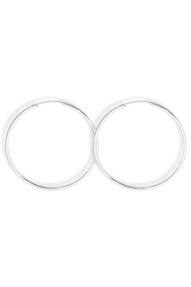 Gümüş Halka Küpe 3mm Kalınlık-5x5CM ürün görseli 1