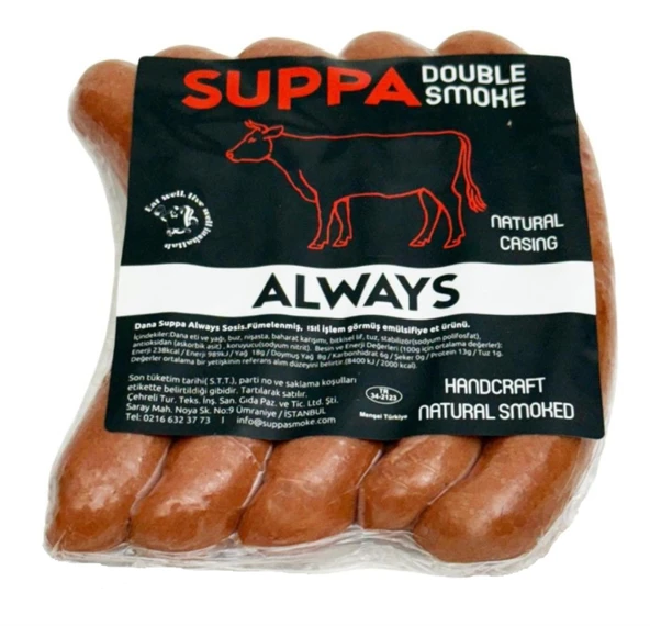 Suppa Double Smoke Dana Always Sosis 350-400 Gr ürün görseli 1