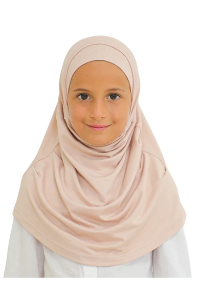 Çocuk Hazır Giyim Başörtüsü Şal Turban Viskon  Bej ürün görseli 1