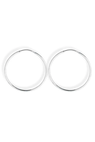 İnce Gümüş Halka Küpe 1.5mm-4x4CM ürün görseli 1