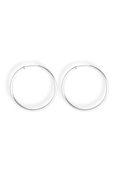 İnce Gümüş Halka Küpe 1.5mm-3x3CM ürün görseli 1