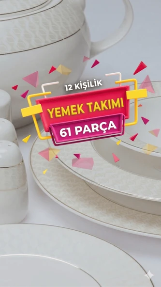 ARYILDIZ YEMEK TAKIMI 61 PARÇA 6130 - Resim 5