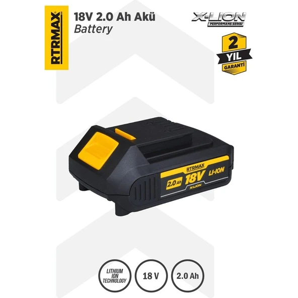 RTRMAX RTX1802 X-Lion Akü Yedek Batarya 2.0 Ah ürün görseli 1