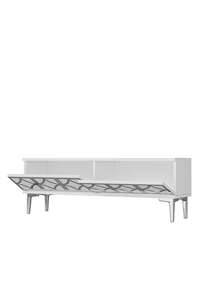 TSA1237BS LEM Tv Sehpası Beyaz-Silver 120cm - Resim 6