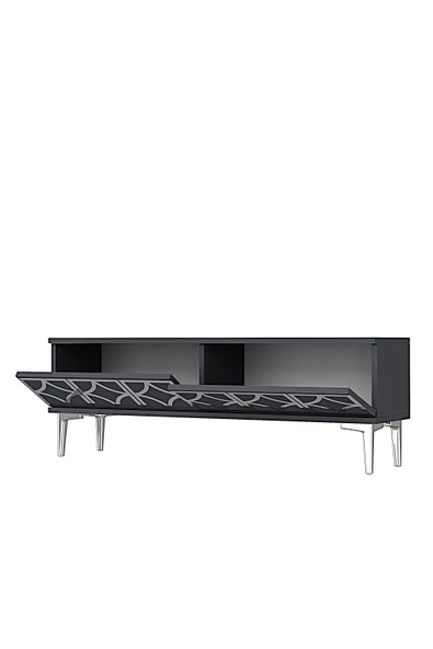TSA1237AS LEM Tv Sehpası Antrasit-Silver 120cm - Resim 6