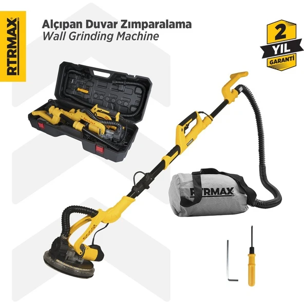 Rtrmax RTM3793 Alçıpan Duvar Zımpara Makinası 710 W 225 mm ürün görseli 1