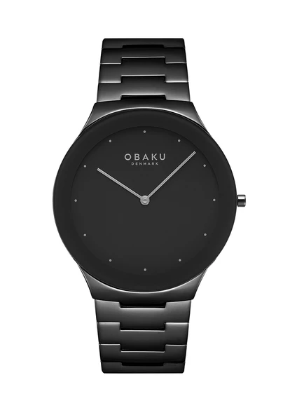 Obaku Denmark V290GXBBSB Quartz Çelik Siyah Safir Kristal 42 mm Erkek Kol Saati ürün görseli 1