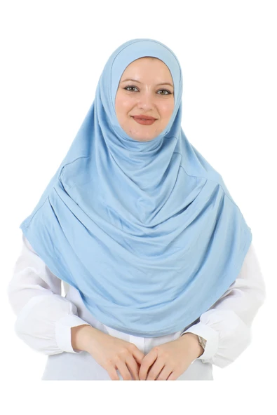 Uzun Hazır Giyim Turban Yumuşak Eşarp İslami Giyim  Bebe Mavisi ürün görseli 1