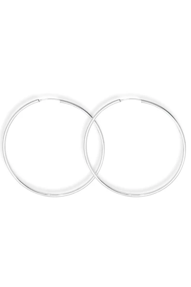 Gümüş Halka Küpe 3mm Kalınlık-6.5x6.5CM ürün görseli 1