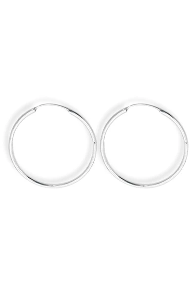 Gümüş Halka Küpe 3mm Kalınlık-4x4CM ürün görseli 1