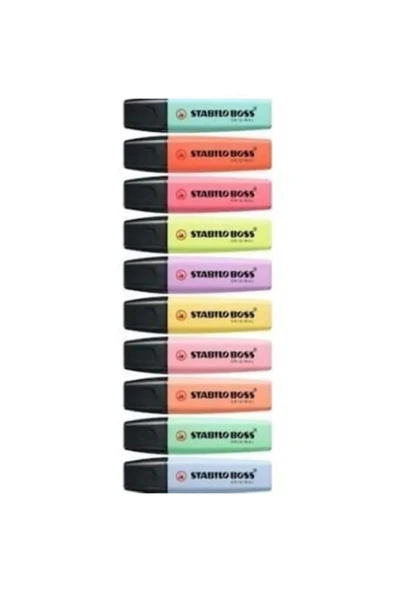 Stabilo Boss Fosforlu Işaretleme Kalemi Pastel Renkler 10'lu Set ürün görseli 1