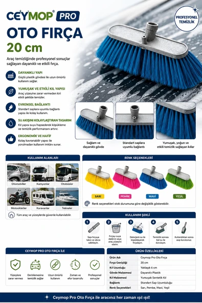 Ceymop Pro Oto Fırça 20 cm ürün görseli 1