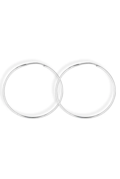 İnce Gümüş Halka Küpe 1.5mm-5x5CM ürün görseli 1