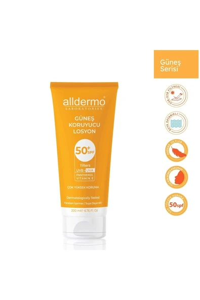 ALLDERMO GUNES LOSYONU SPF50+ 200ML ürün görseli 1
