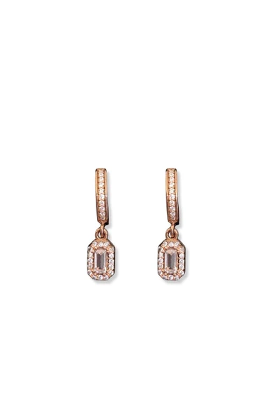 Minimal Taşlı Sallantılı Baget Taşlı Gümüş Halka Küpe 1.2x1.2 cm ürün görseli 1
