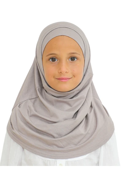 Çocuk Hazır Giyim Başörtüsü Şal Turban Viskon  Açık Vizon ürün görseli 1