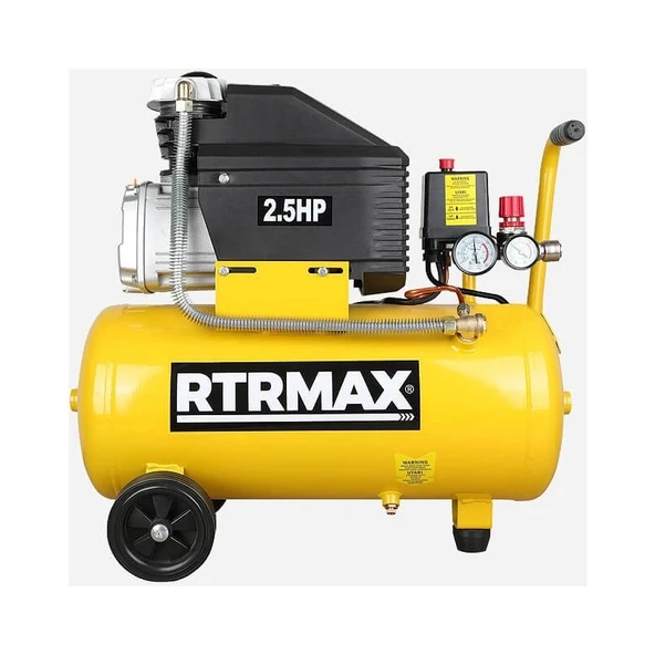 RTRMAX RTM750 Hava Kompresörü 50 Lt 2.5 Hp / 1.9 Kw 8 Bar ürün görseli 1