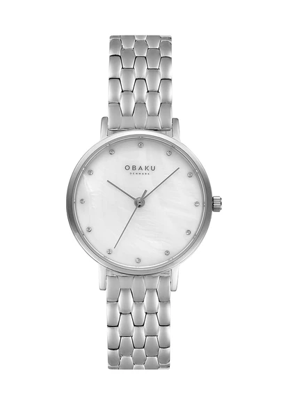 Obaku Denmark V248LXCWSC Çelik Gri Kristal Cam 34 mm Kadın Kol Saati ürün görseli 1