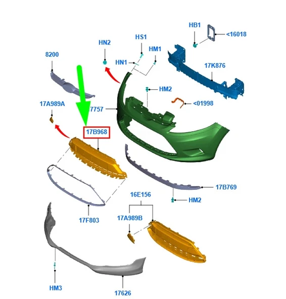 Ford Fiesta 2009-2012 Tampon Panjuru Standart Tip (Oem No:8A6117B968Ac5Zct) ürün görseli 1