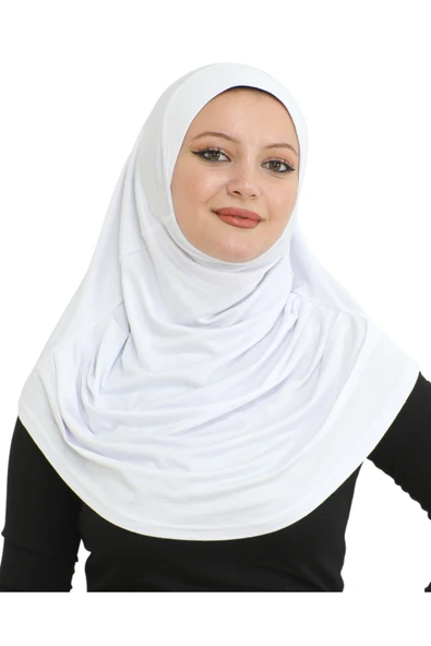 Hazır Giyim Türban Yumuşak Başörtü Şal  White ürün görseli 1