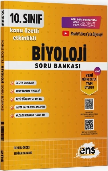 10. Sınıf Biyoloji Etkinlikli Soru Bankası ENS Yayıncılık ürün görseli 1