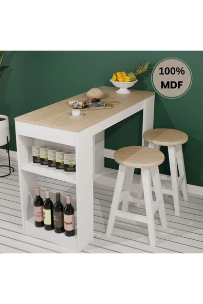 Çok Amaçlı Mdf Bar Mutfak Masası(tabure dahil değildir) ürün görseli 1