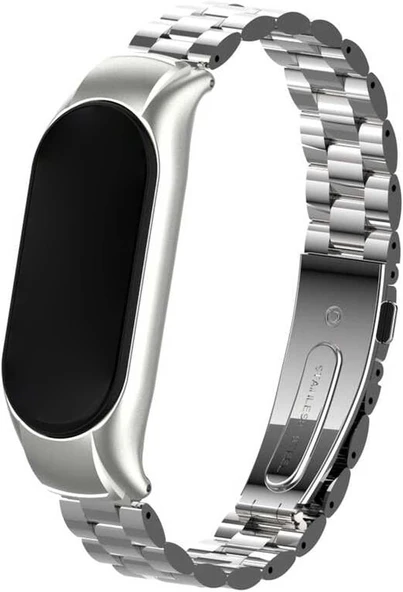 Xiaomi Mi Band 7 Metal Stainless Steel Kordon Gümüş ürün görseli 1
