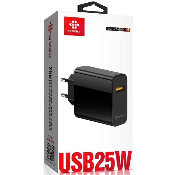 4.1A 25W QUATRO QC3 Hızlı Şarj Cihazı Başlığı Arbaks ARB-015 ürün görseli 1