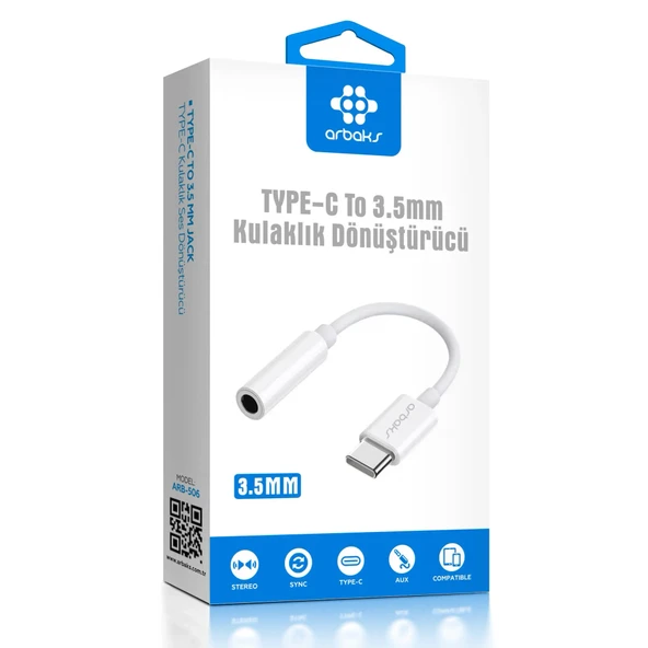 iphone 16 Pro Max TYPE-C To 3.5mm Kulaklık Dönüştürücü Arbaks ARB-506 ürün görseli 1