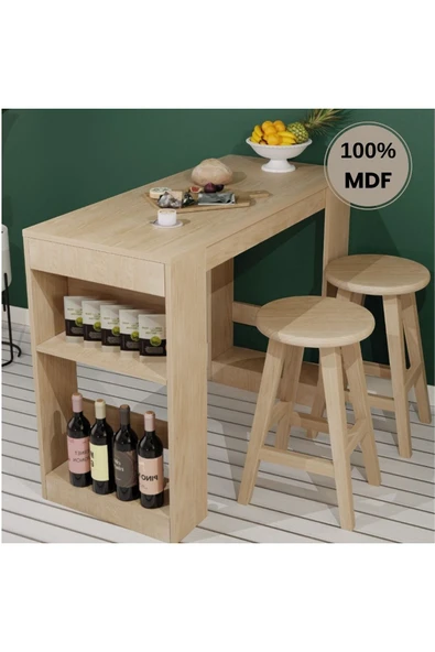 Çok Amaçlı Mdf Bar Mutfak Masası(tabure dahil değildir) ürün görseli 1