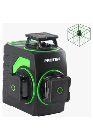 PROTER PL 460 LS 4 X 360 Şakül 4.0 Ah 3.7 V Li - on Pil (Yeşil Lazer Şarjlı) ürün görseli 1
