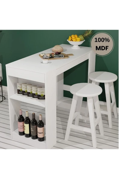Çok Amaçlı Mdf Bar Mutfak Masası(tabure dahil değildir) ürün görseli 1