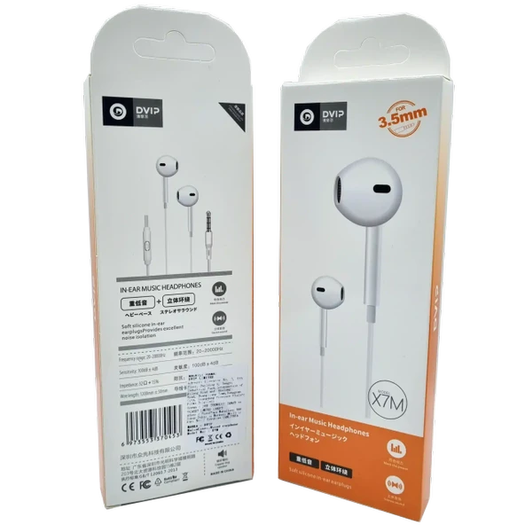 In-ear Music Headphones Mikrofonlu Kulaklık Dvip X7M ürün görseli 1